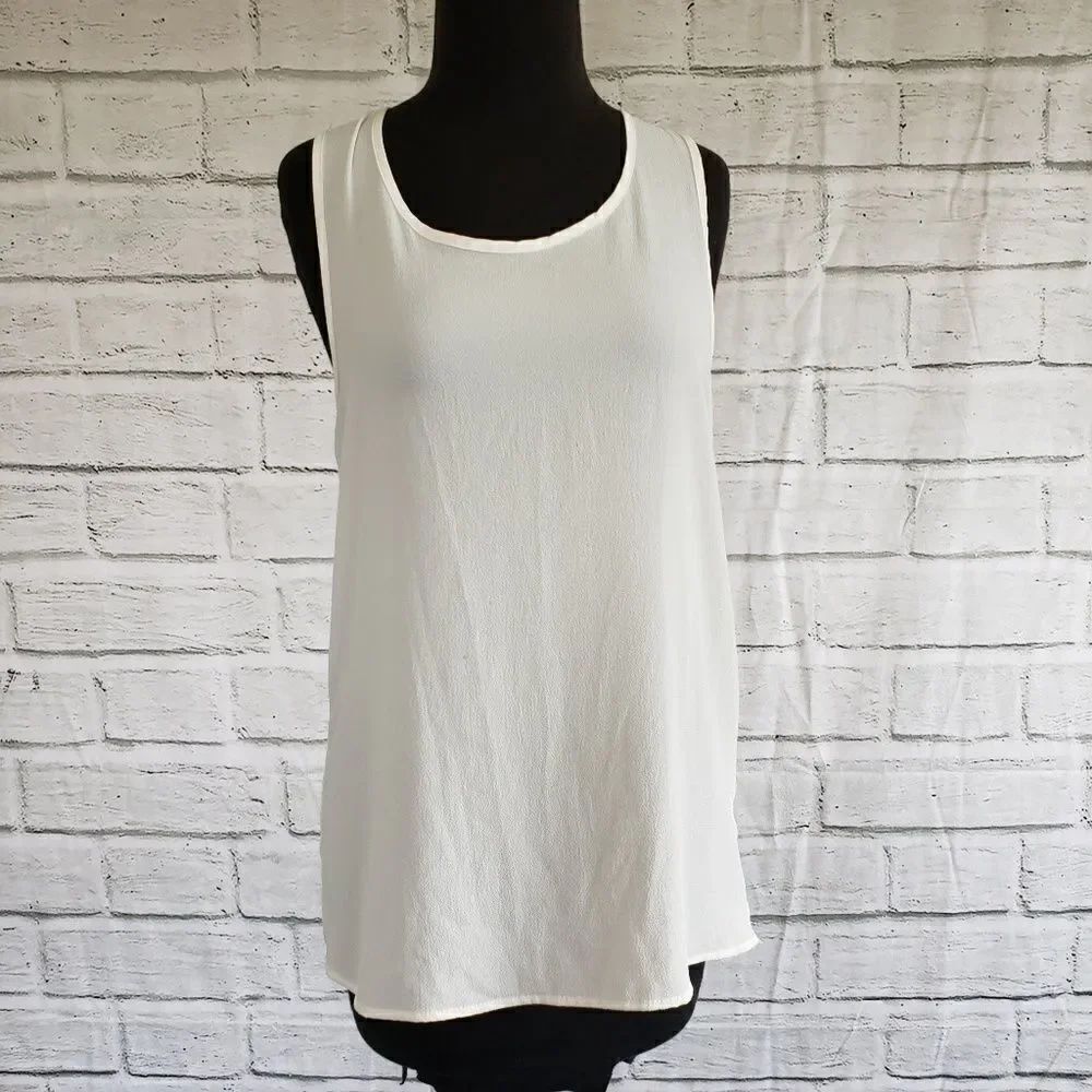 Gibson Lace Back Woven Tank Top Size Small